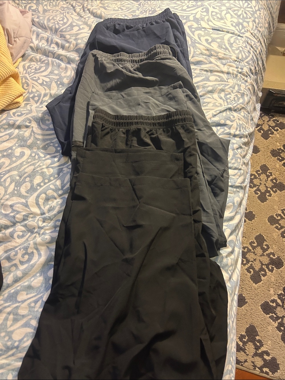 Everyday Elastic-Waist Track Pants - Black, Charcoal, Navy